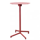 Tavolo Alto Vega Ø60x102 h cm in Acciaio Rosso