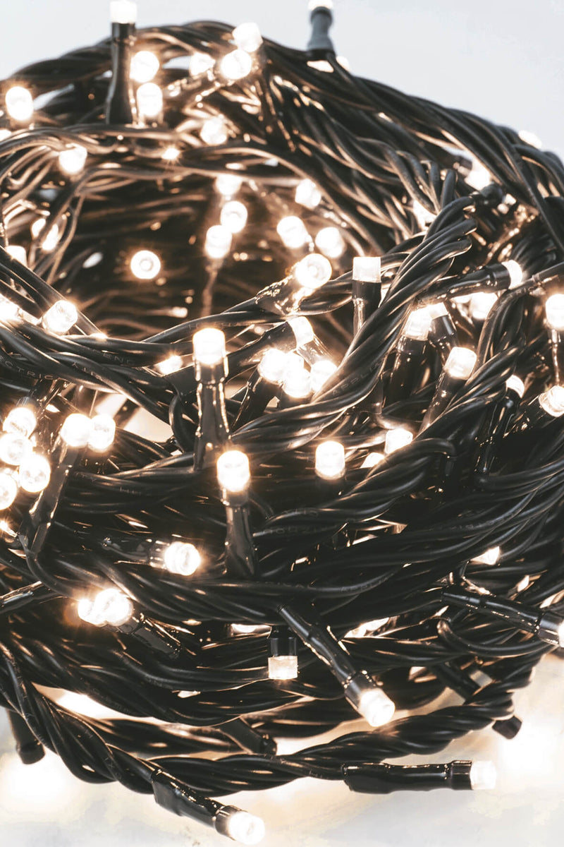 Luci di Natale 240 LED 9,6m Bianco Caldo da Interno Soriani