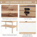 Gabbia per Roditori e Criceti a 4 Ripiani con Tetto Apribile in Legno 60x40x120 cm 