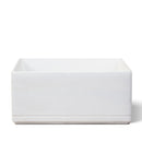Lavello da Giardino Senza Rubinetto 45x30x20 cm in Cemento e Granulati di Marmo Rodi Bianco