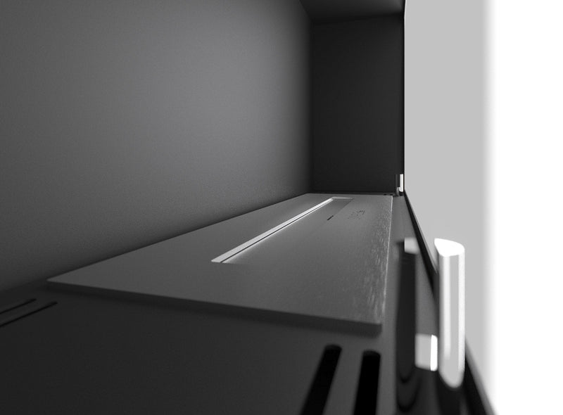 Camino a Bioetanolo da Parete 91x44 cm  Blackbox 910 Nero