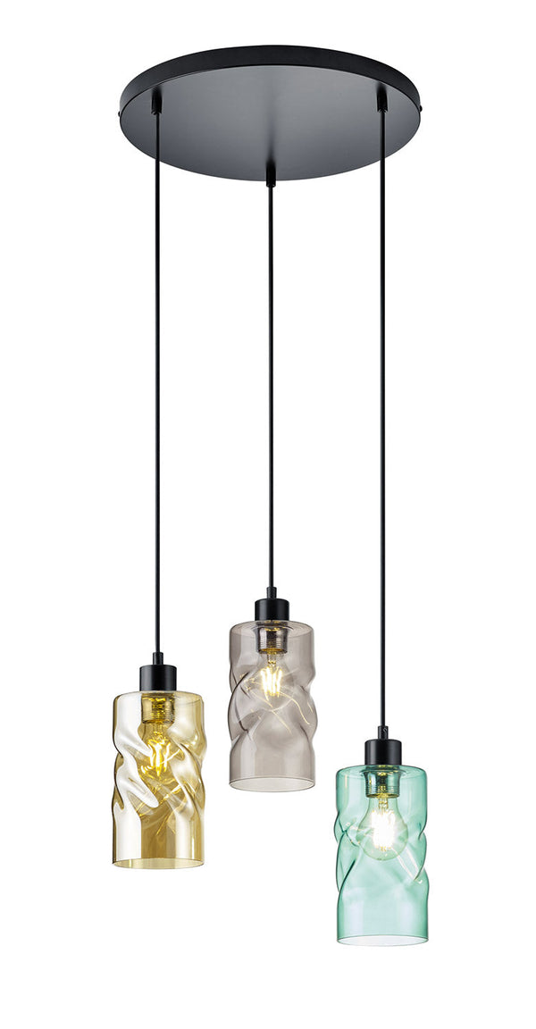 Lampada a Sospensione da Interno Attacco E27 in Metallo Nero Opaco sconto