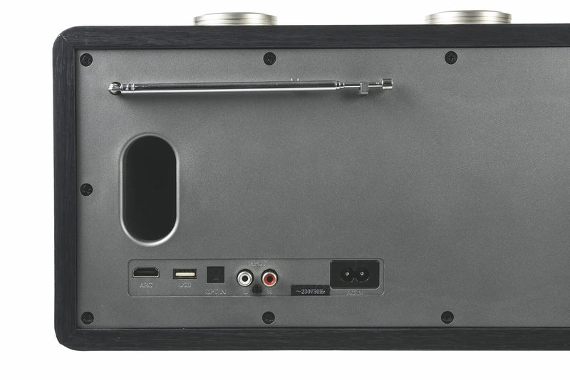 Altoparlante Speaker 80W Wireless con Radio Effetto Legno Kooper Rock Nero