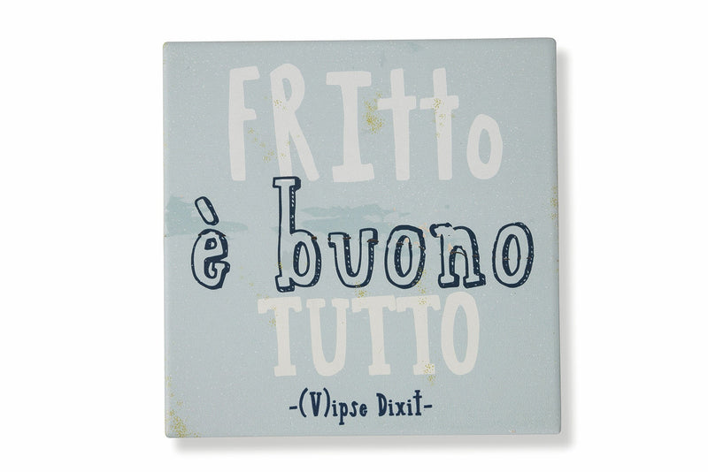 Sottopentola Quadrato in Ceramica e Sughero VdE Tivoli 1996 Vipse Dixit