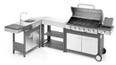 Modulo Componibile Corner Ompagrill Indian con Rubinetto e Scarico Compatibile BBQ Indianapolis in Acciaio Inox