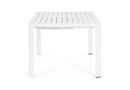Tavolo Allungabile da Giardino 149x97/149x77.5 cm in Alluminio Kiplin Bianco