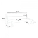 Divano Letto 175x81x76 cm in Microfibra Rosso