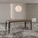 Tavolo Allungabile 180-284x90x77 cm Karamay Premium Tortora Telaio Antracite 