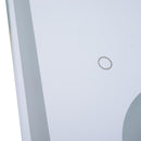 Specchio da Bagno con Illuminazione a LED e Interruttore Touch in Vetro e Alluminio 80x3x60 cm 