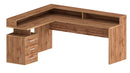 Scrivania Angolare 3 Cassetti e Ripiani a Giorno 180/160x60x90 cm New Selina Rovere Wotan  
