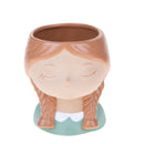 Set 2 Vasi Testa Donna Ø 14,5x H 16 cm
