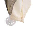 Gazebo da Giardino 3x3x2.35 m in Acciaio con Zanzariere Beige 