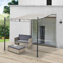 Gazebo Pergola Addossato 3x4 m in Acciaio Antracite