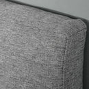 Testiera Letto Matrimoniale 160x7x120 cm in Tessuto Effetto Lino Trapuntata a Bottoni Grigia