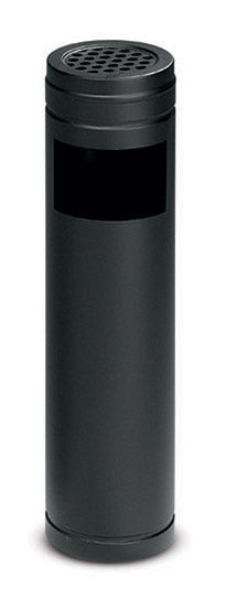Pattumiera Gettacarte Ø14xh58 cm con Posacenere In Acciaio Verniciato Nero online
