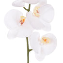 Set 3 Phalenopsis Artificiali con 5 Fiori Altezza 88 cm Bianco