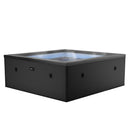 Piscina Spa Vasca Semi-Rigida 180x180x70 cm 6 Posti Riscaldamento Integrato Struttura in Schiuma NetSpa Celestia Nero Carbone
