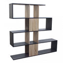 Libreria Adrianne 145x29x145 h cm in Truciolare bilaminato Antracite