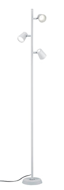 Piantana da Interno a LED in Metallo Bianco Opaco