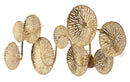 Lampada da Muro Dishy Glam 5 Luci 138x9x50 cm in Ferro Oro