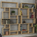 Libreria Moderna 168x96x25 cm Scaffale 8 Ripiani in MDF Quercia     