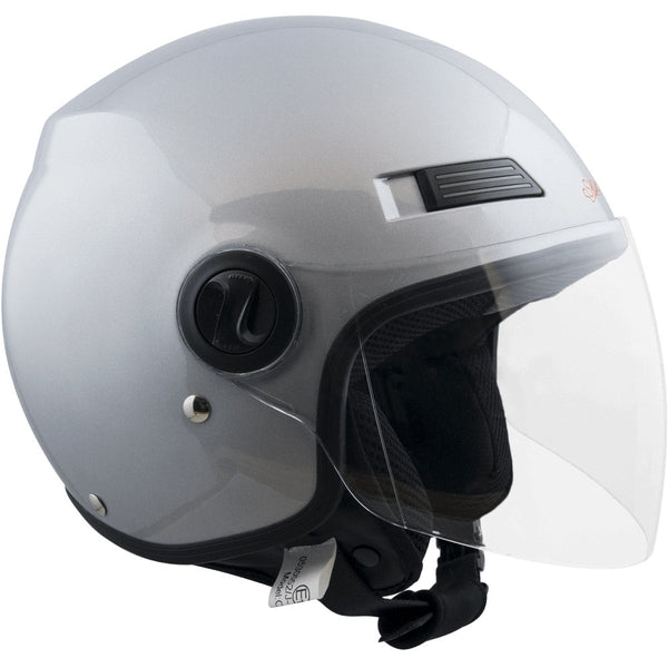 prezzo Demi-Jet Scooter Helm Langvisier Ska-P 1 LH Metropoli Silber Metall