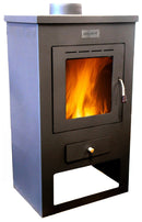 Stufa a Legna 10KW in Acciaio Beker Nera