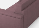 Divano 2 Posti 148x85x85 cm Marrak in Tessuto Prugna