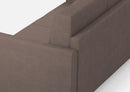 Divano Angolare 5 Posti 241x241x85 cm Karay in Tessuto Talpa