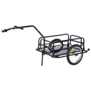 Carrello Rimorchio per Bicicletta Nero 156x72x82 cm 
