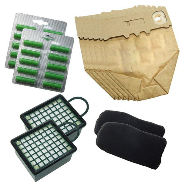 sconto Ersatzteilset 12 Beutel 20 Parfums 2 Hepa Mikrofilter 2 Odo Filter Kompatibel Kobold VK130 VK131