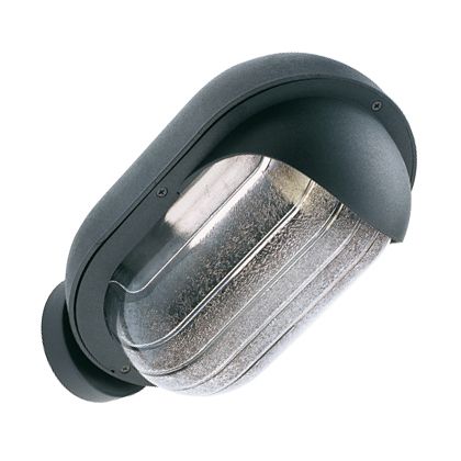 Lampada Applique Ovale in Basso Colore Nero da Esterno Linea Residence Sovil