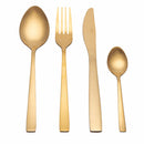 Servizio Set di Posate 24 Pezzi Oro Opaco in Acciaio Villa d'Este Home Tivoli Modern