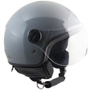 Casco Jet per Scooter Visiera Sagomata CGM Florida 109A Grigio Varie Misure