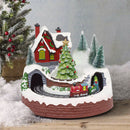 Villaggio Natalizio 20x20x16 cm con Trenino Luci Suoni e Movimento