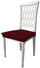 Set mit 2 Stretch-Stuhlhussen aus weinrotem Leslie-Polyester
