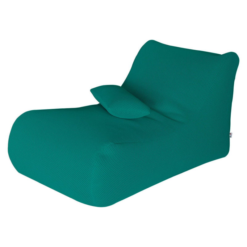 Lettino Chaise Lounge 120x70x65 cm con Cuscino in Poliestere Armonia Turchese