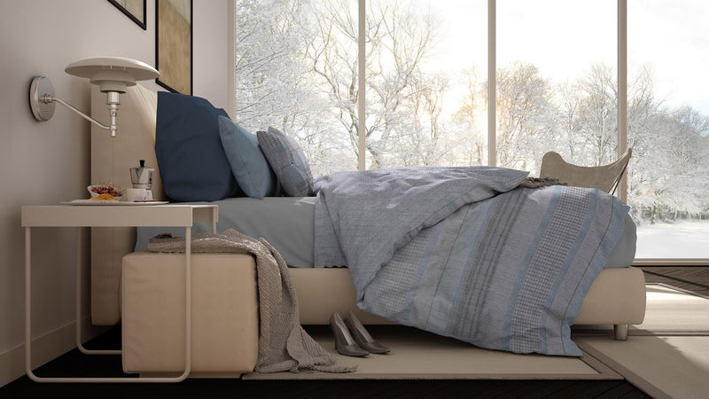 Copripiumino con Federe Stampato Athena Belen Ghiaccio Varie Misure