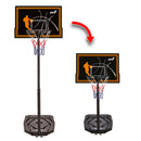 Canestro da Basket Esterno Altezza Allungabile 100-210 cm Base Zavorrabile Nero