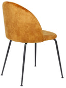 Set 4 Sedie Imbottite 45x55x79 cm in Velluto Caramello