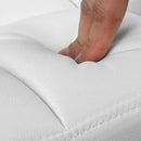 Set 2 Sgabelli 44x38x63/82 cm in Ecopelle con Base Cromata Bianco