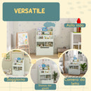 Libreria per Bambini con Ripiani Mensole e Cassetto 60x29,9x90 cm in MDF Verde 
