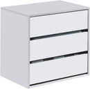 Cassettiera 3 Cassetti 60x44x57 cm per Armabio Guardaroba Bianca