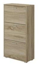 Scarpiera 3 Scomparti 67x28x112 cm 18 Paia in MDF Rovere
