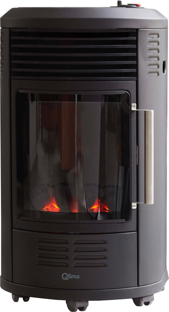 Indoor LPG Gasherd 3,4 kW Kamineffekt Qlima GH8034R Schwarz acquista