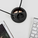 Multipresa Circle in Plastica Emuca Nero