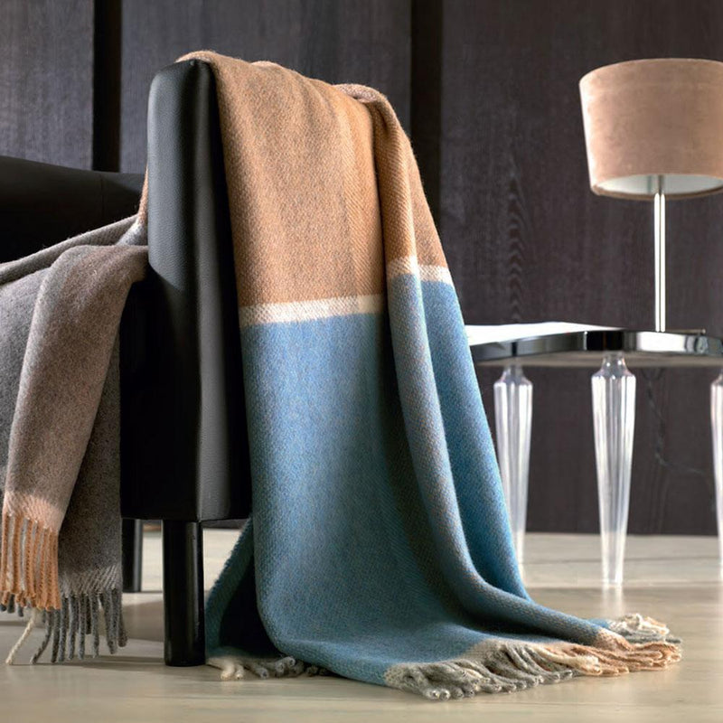 Coperta Pura Lana Matrimoniale 380gr Cober Bismark Avana