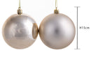 Set 6 Palle di Natale da Appendere Ø 15 cm in Plastica Champagne