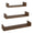 Set 3 Mensole da Parete 60-50-40x15,5x8 cm in Fibra di Legno Calamita Rovere Tabacco