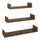 Set 3 Mensole da Parete 60-50-40x15,5x8 cm in Fibra di Legno Calamita Rovere Tabacco